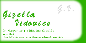 gizella vidovics business card